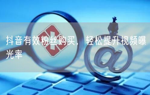 抖音有效粉丝购买，轻松提升视频曝光率